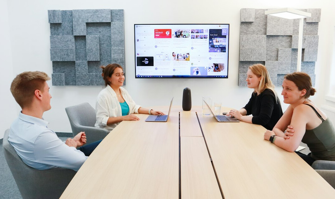 team meeting in conference room