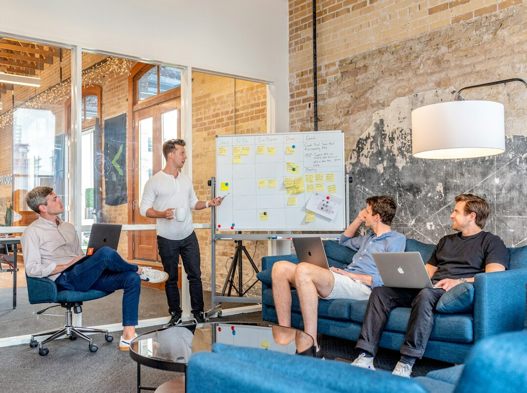 corporate team meeting on wellness