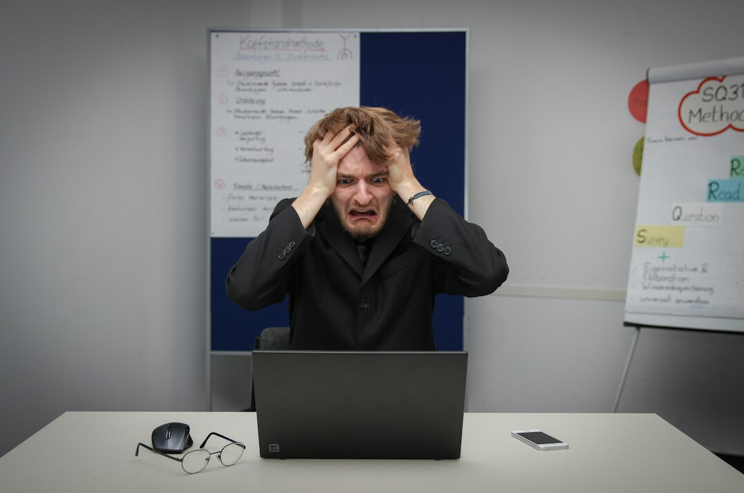 stressed employee in office